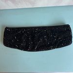 Black Sequin Bandeau Crop Top Size XS Photo 9