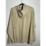 Nike  Women's Hoodie Sweatshirt Plus Size 2X Khaki Kangaroo Pocket White Swoosh Photo 1