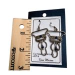 NEW Kim Mason GARTER BELT EARRINGS Silver Blue Lapis Gemstone Bead Dangle Drop Photo 4