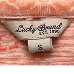 Lucky Brand  Coral Place Scarf Orange Boho Long Sleeve Paisley Top ~ Womens SMALL Photo 5