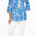 Lilly Pulitzer Hollie Tunic in Turquoise Oasis Shell Me You Love Me size XS Photo 2