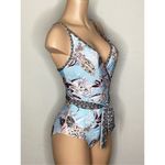 New. Milea floral plunge neck one piece. Size 10 DD Photo 3