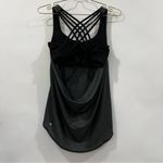 Lululemon  Wild Tank Size 8 Heathered Black Strappy Back Sports Bra Photo 5