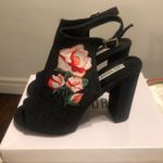 Beautiful Dark Denim Sandals Black Size 10 Photo 0