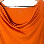 Garnet Hill  Women’s Orange Cowl Neck Short Sleeve Shirt Size Small Photo 1
