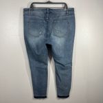 Lane Bryant Lane‎ Bryant Size 20 Mid Rise Skinny Jeans Blue Distressed Frayed Hem Flex Magic Photo 1