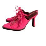 Sies Marjan Hot Pink Patent Leather Lace Up Mules 38 / 7.5 Photo 7