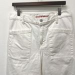 Lucky Brand  High Rise Wide Leg Crop Jeans White Size 31 Photo 2