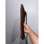 Vintage Karnig Mann Purse Handbag Brown Leather Suede Y2K Shoulder Knot Strap M Photo 5