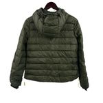 ZARA  Green Down Filled Hooded Puffer Jacket Size Small Photo 7