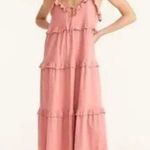 J.Crew  Tiered Knit Keyhole Maxi Dress in Pink Photo 8