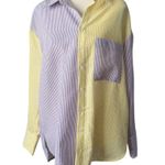 Lush Clothing Lush | Striped Yellow and Purple button down top size small Photo 0
