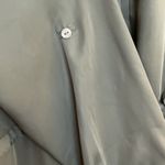 Chico's  Womens Olive Green Shirt Dress Size Large Tab Sleeves Pockets Plus Size 3 Photo 5