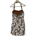 Abercrombie & Fitch NEW  White Pink Floral Linen Smocked Halter Mini Dress Size S Photo 3