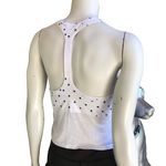 Fabletics  Polka Dot Ryan Midi Sports Bra Top Ruched Sides Women's Size Medium Photo 1