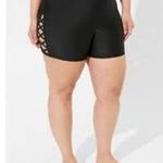 Torrid Womens Black Swim Shorts With Stylish Lattice Side Detail Size 3 Comfy St Photo 1