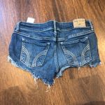 Hollister Y2k Women's  distressed mini shorts. Dark wash Size 5 Photo 2