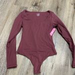 Dark Rose colored Long Sleeve Bodysuit scoop neck thong Pink Size XS Photo 0