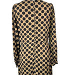 Rachel Pally Polka Dot Puff Sleeve Midi Dress Tan Black Size Medium Photo 6