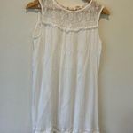 Umgee  womens white dress size M gauze cotton lace top sleeveless knee length Photo 0