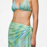 prAna Sunchaser Sarong Crescent Bay Mirage Dye Pom Poms One Size NWT Photo 0