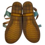 Spring Step EUC  Leather Dialog Sandals Teal Floral Size 8.5 Photo 8