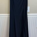 Tiffany Designs Tiffany Formal Gown Skirt Size 4 Black Mermaid Train with Blue Bling Photo 8
