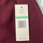 Nanette Lepore  Pant Women's Wide Leg Full Length Crepe in Burgundy size 8 Photo 4