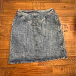 VINTAGE Acid Wash Denim Skirt‎ Blue Size undefined Photo 2