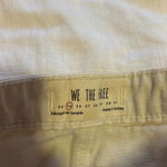 We The Free  Free People Women's Cream Distressed Denim Mini Skirt Size 25 NWOT Photo 3