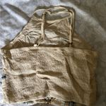 Xhilaration Tan and Cream Embellished Crop Tank Top Photo 2