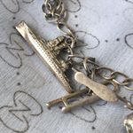 Vintage Sterling Silver Charm Bracelet, Heart Anchor Skates Ship, 7 Inch Photo 13