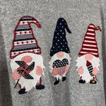 American Spirit Embroidered Eyelet Gnome 4th Of July T Shirt Size XL Blue Photo 1