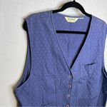 L.L.Bean L.L.‎ Bean | Women’s Blue Textured Vest with V-Neck Large VTG Photo 1