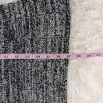 Vintage Knit A Line Button Front Dress Black White Blue Marled Pattern Photo 9