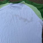 Nike Y2K 90s  women’s babydoll tshirt green white logo gray tag size LARGE Photo 3