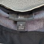 R&K Midi Dress Plus Size 1X Womens Striped Blue Black Boat Neck Dolman Sleeve Photo 3