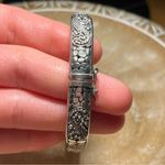 Sterling Silver Sarda Filigree Hinged Bangle Bracelet Photo 13