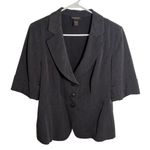 Lane Bryant Short Sleeve Blazer 3 Button Charcoal Gray 16 Photo 0
