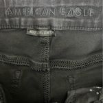 American Eagle Jeggings Womens 12 Black Distressed Knee Stretch Y2K Grunge Photo 3
