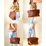Coach  Rare vintage large brown tote with zipper closure Photo 1