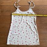 Urban Outfitters Butter Yellow Satin Ditsy Floral Slip Dress Mini Tie Med Y2K Photo 2