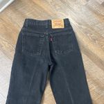 Levi's 1999 VINTAGE LEVI’S 512 SLIM FIT STRAIGHT LEG HIGH WAISTED CREASED BLACK WASHED Photo 5
