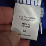 7th Avenue Design Studio Bow Neck Puff Sleeve Royal Blue Blouse Size M Size M Photo 6