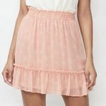 LC Lauren Conrad Peach Palm Tree Flounce Mini Skirt | Size XL Photo 0