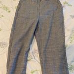 Lucy Wang Grey Plaid Cigarette Pants Photo 3