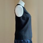 Ellen Tracy .Black Sleeveless Dress Or Casual Top 93% Silk Zipper In Back SZ 6 Photo 4