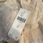 Anthropologie By Embroidered Elbow Puff-Sleeve Top size XL Cream Floral NWT Photo 12