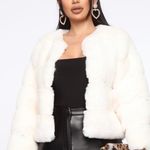 Faux Fur Jacket White Photo 0