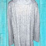 Jos. A. Bank Joseph A banks gray cable knit cowl neck flared hem sweater Photo 3